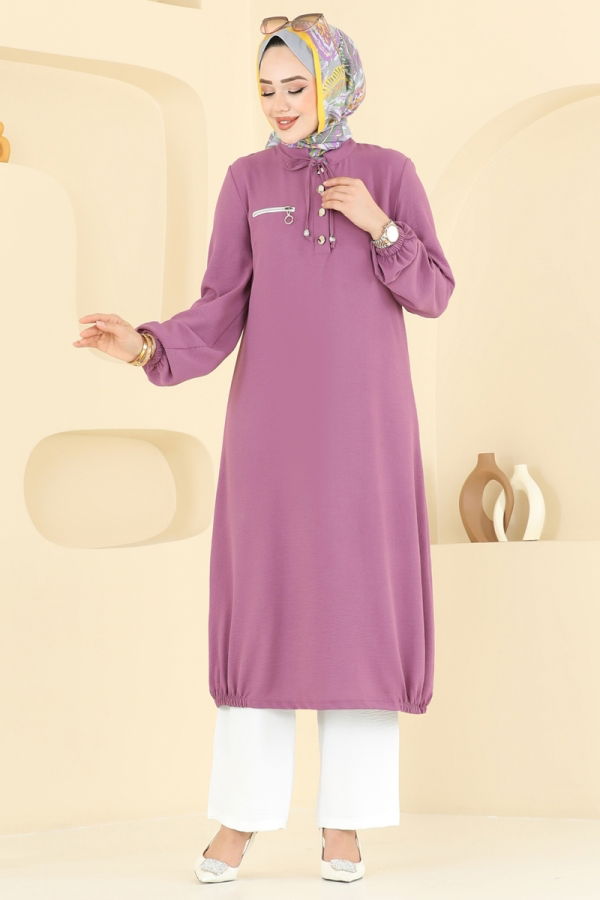 Modaselvim NET 20%+20% DISCOUNT IN THE CARD Combined 2652SL432 Dark Lilac & Ecru