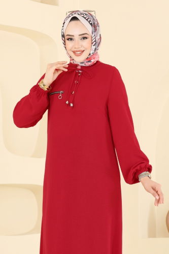 moda selvim طقم أحمر و أسود 2652SL432 - Thumbnail