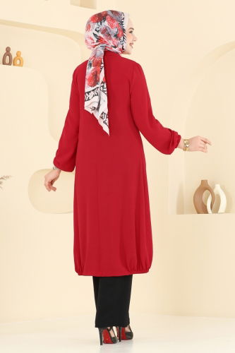 moda selvim طقم أحمر و أسود 2652SL432 - Thumbnail