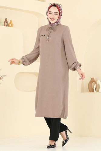 moda selvim طقم بيج وأسود 2652SL432 - Thumbnail