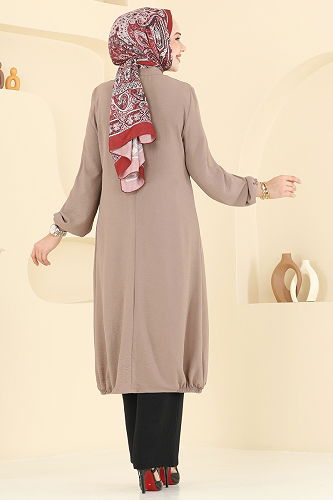 moda selvim طقم بيج وأسود 2652SL432 - Thumbnail