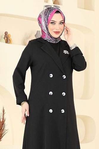 moda selvim طقم أسود 2653SL432 - Thumbnail