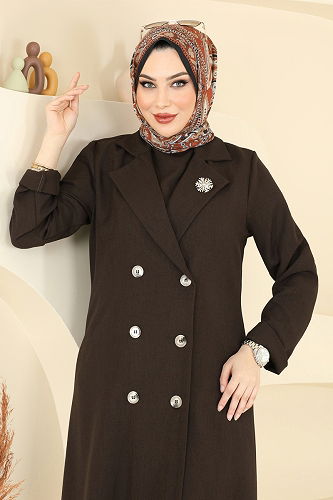 moda selvim طقم بني 2653SL432 - Thumbnail