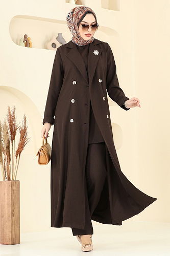 moda selvim طقم بني 2653SL432 - Thumbnail