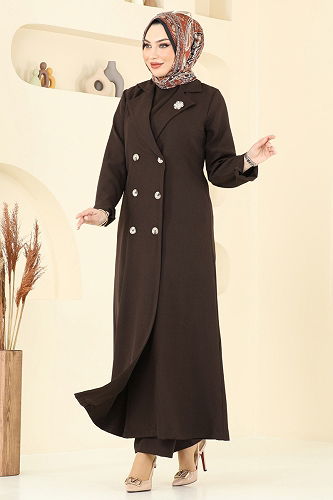 moda selvim طقم بني 2653SL432 - Thumbnail