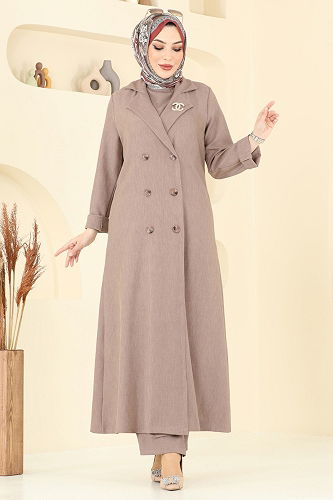 moda selvim طقم بيج 2653SL432 - Thumbnail