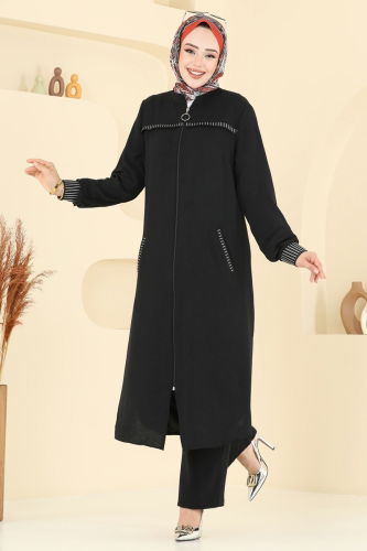 moda selvim طقم أسود 2654SL432 - Thumbnail