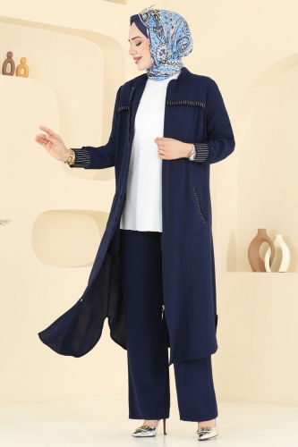 moda selvim طقم كحلي 2654SL432 - Thumbnail