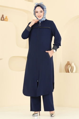 moda selvim طقم كحلي 2654SL432 - Thumbnail