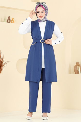 moda selvim طقم أزرق فاتح 2660SL432 - Thumbnail