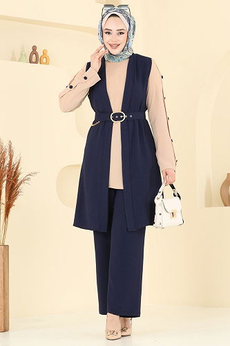 moda selvim Combined 2660SL432 Navy Blue&Vision - Thumbnail