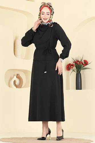 moda selvim طقم أسود 2663MSZ1172 - Thumbnail