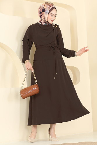 moda selvim طقم بني 2663MSZ1172 - Thumbnail