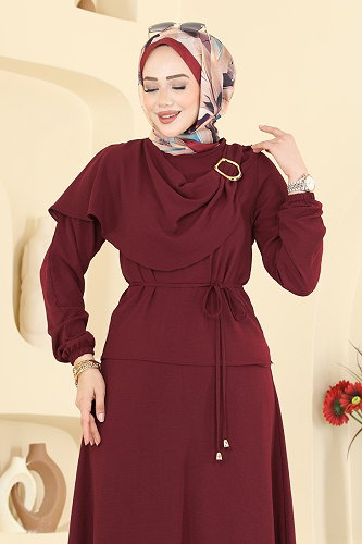 moda selvim Combined 2663MSZ1172 Burgundy - Thumbnail