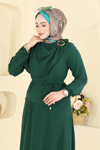 moda selvim طقم زيتي 2663MSZ1172 - Thumbnail