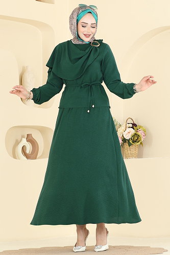 moda selvim طقم زيتي 2663MSZ1172 - Thumbnail