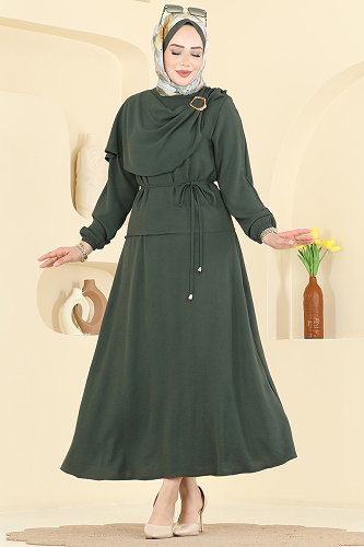 moda selvim طقم اخضر عفني 2663MSZ1172 - Thumbnail