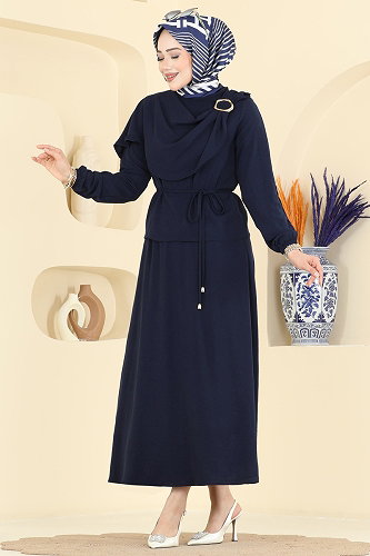 moda selvim طقم كحلي 2663MSZ1172 - Thumbnail