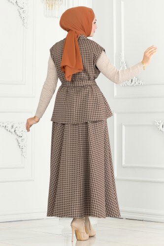 moda selvim طقم بني 2663SL432 - Thumbnail