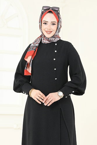 moda selvim طقم أسود 2664SL432 - Thumbnail