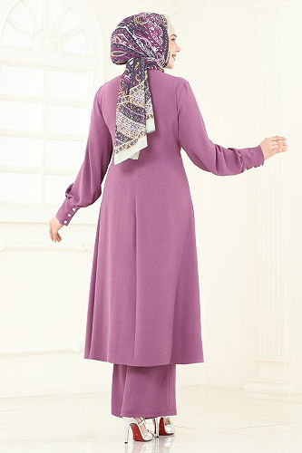 moda selvim طقم وردي غامق 2664SL432 - Thumbnail