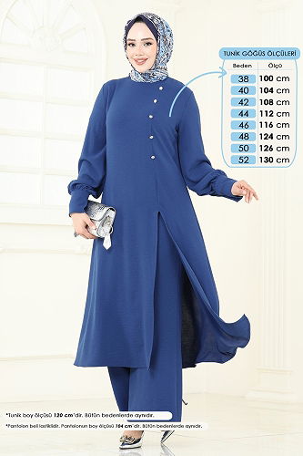 moda selvim طقم ازرق 2664SL432 - Thumbnail