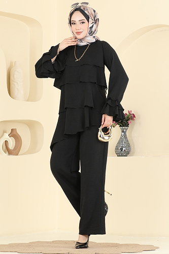moda selvim طقم أسود 2666MSZ1172 - Thumbnail