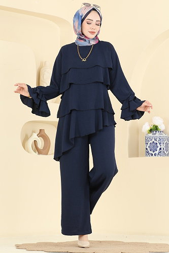 moda selvim طقم كحلي 2666MSZ1172 - Thumbnail