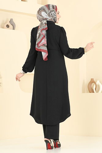 moda selvim طقم أسود 2666SL432 - Thumbnail