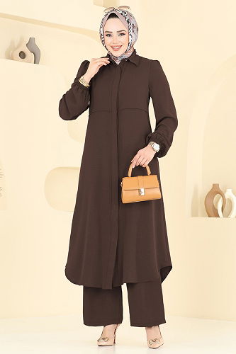 moda selvim طقم بني 2666SL432 - Thumbnail