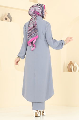 moda selvim طقم رمادي 2666SL432 - Thumbnail