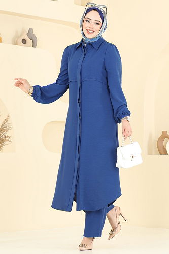 moda selvim طقم ازرق 2666SL432 - Thumbnail