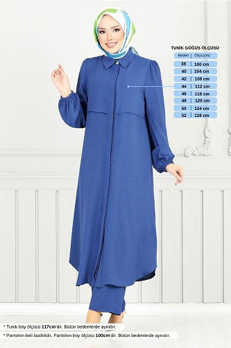 moda selvim طقم ازرق 2666SL890-M - Thumbnail