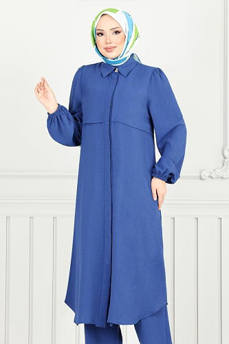 moda selvim طقم ازرق 2666SL890-M - Thumbnail