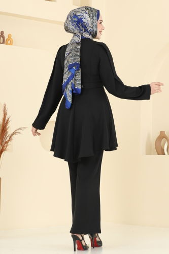 moda selvim طقم أسود 2668SL432 - Thumbnail