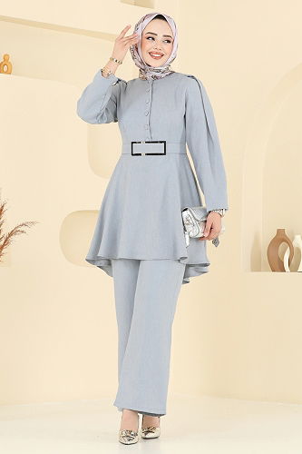 moda selvim طقم رمادي 2668SL432 - Thumbnail