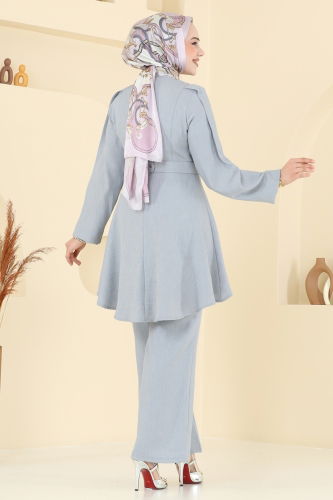 moda selvim طقم رمادي 2668SL432 - Thumbnail