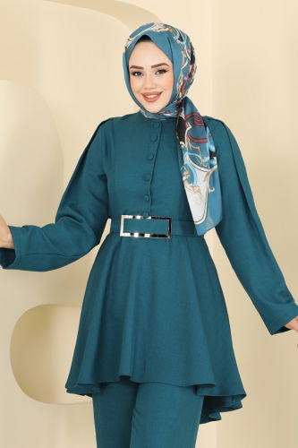 moda selvim طقم بترولي 2668SL432 - Thumbnail