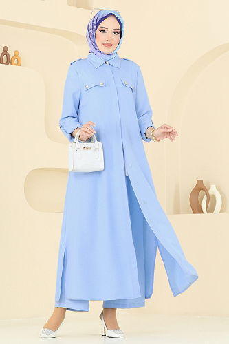 moda selvim طقم أزرق فاتح 2669SL432 - Thumbnail