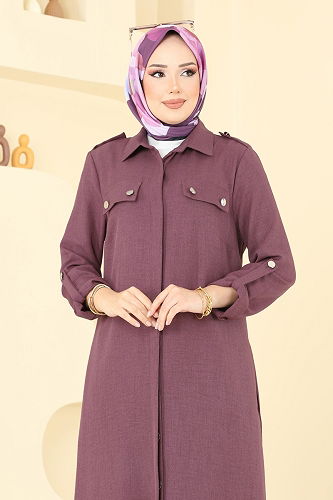 moda selvim طقم وردي غامق 2669SL432 - Thumbnail