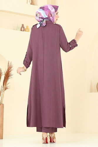 moda selvim طقم وردي غامق 2669SL432 - Thumbnail