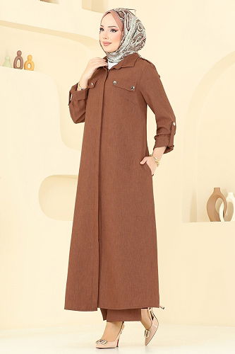 moda selvim طقم عسلي 2669SL432 - Thumbnail