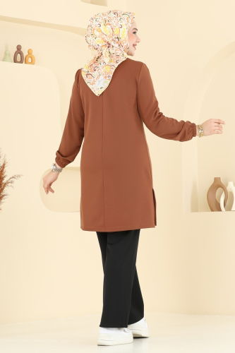 moda selvim طقم بني وأسود 2670SL432 - Thumbnail