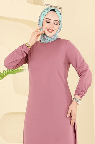 moda selvim طقم وردي غامق وأسود 2670SL432 - Thumbnail