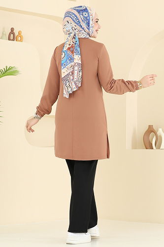 moda selvim طقم لاتيه وأسود 2670SL432 - Thumbnail