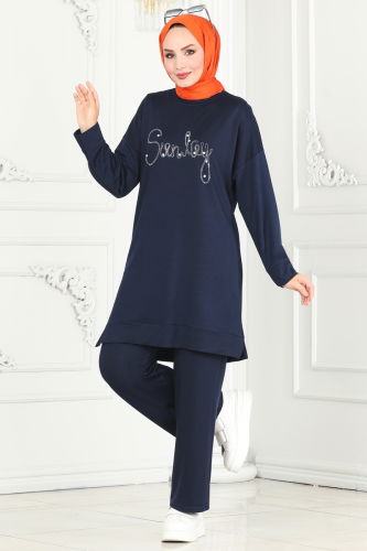 moda selvim Combined 2671AYD574 Navy Blue - Thumbnail