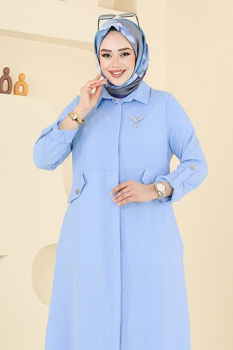 moda selvim طقم أزرق فاتح 2671SL432 - Thumbnail