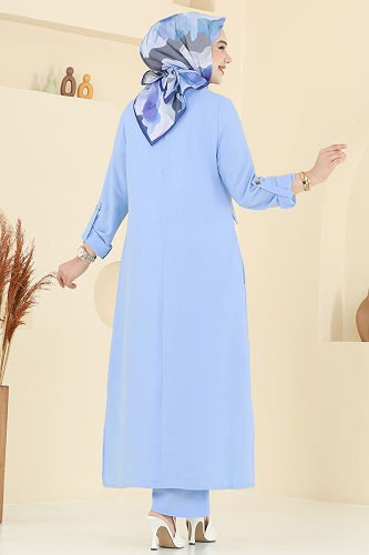 moda selvim طقم أزرق فاتح 2671SL432 - Thumbnail