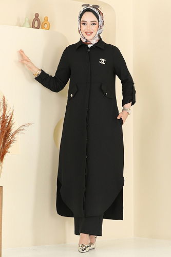 moda selvim طقم أسود 2671SL432 - Thumbnail