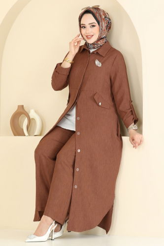 moda selvim طقم بني 2671SL432 - Thumbnail